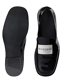 Label Loafers Shiny Leather