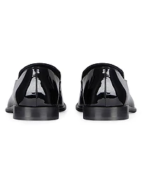 Label Loafers Shiny Leather