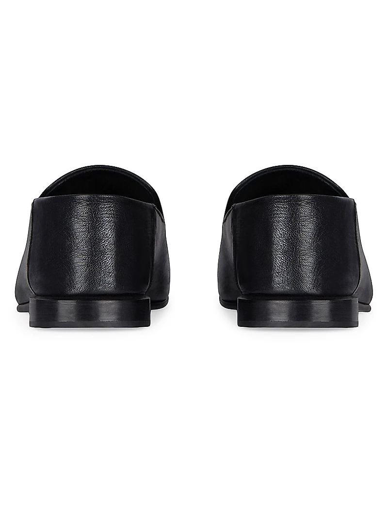 Label Loafers in Shiny Leather and Canvas