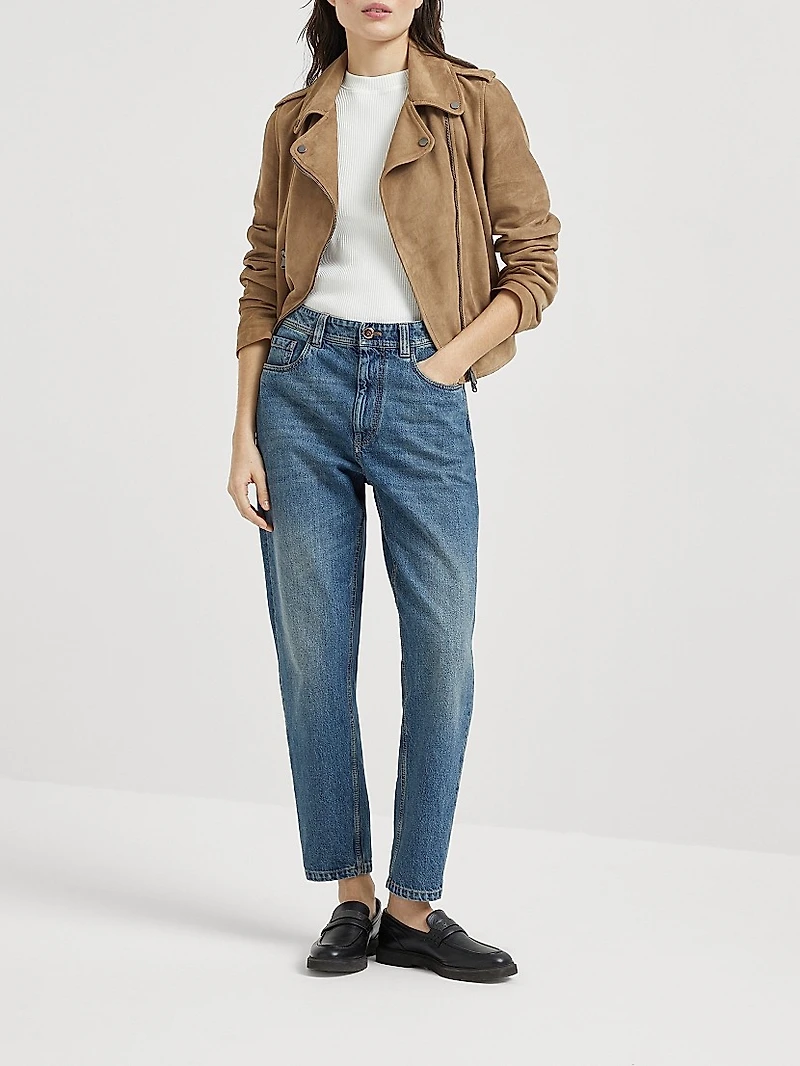 Authentic Denim Baggy Tapered Jeans