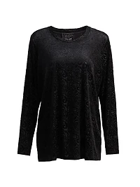 Plus Natalie Paisley Long-Sleeve T-Shirt