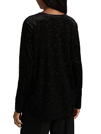 Plus Natalie Paisley Long-Sleeve T-Shirt