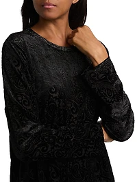 Plus Natalie Paisley Long-Sleeve T-Shirt