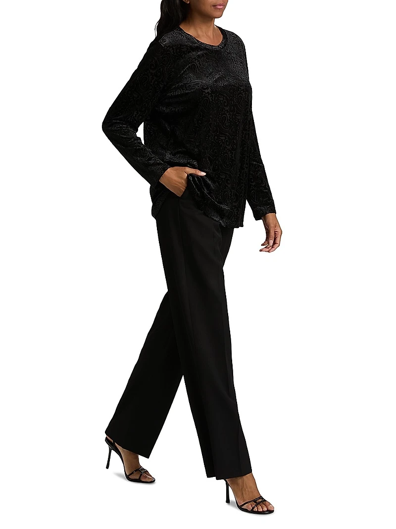 Plus Natalie Paisley Long-Sleeve T-Shirt