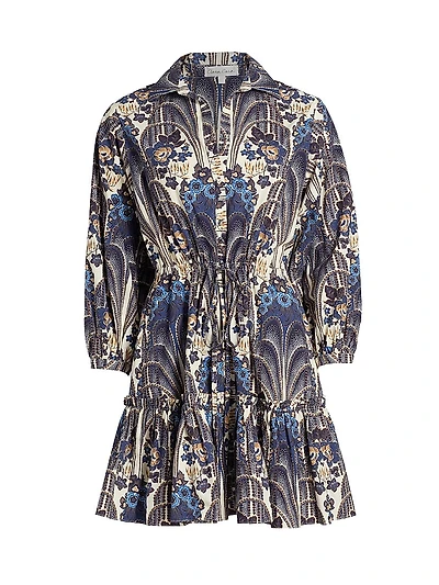 Robin Printed Cotton Mini-Shirtdress