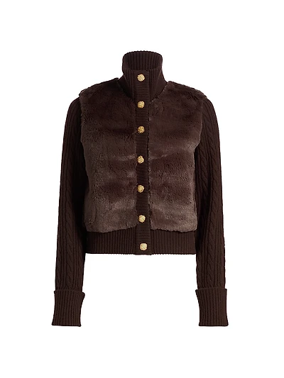 Logan Faux-Fur & Wool-Cashmere Jacket