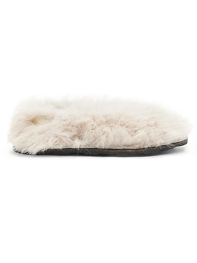 Faux-Fur Ballet Flats