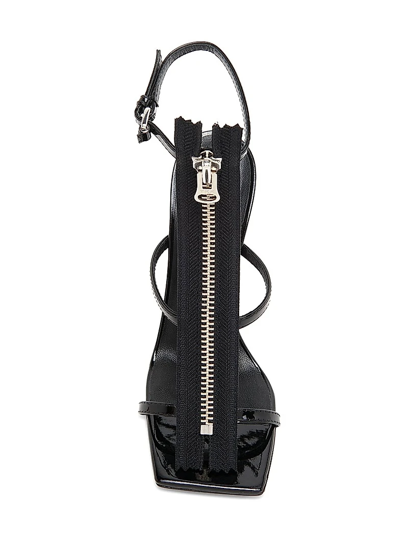 125MM Leather T-Strap Sandals