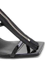 125MM Leather T-Strap Sandals