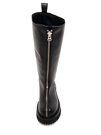 40MM Zip-Front Leather Boots
