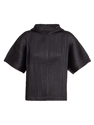 Monthly Colors: August Pleated Hoodie