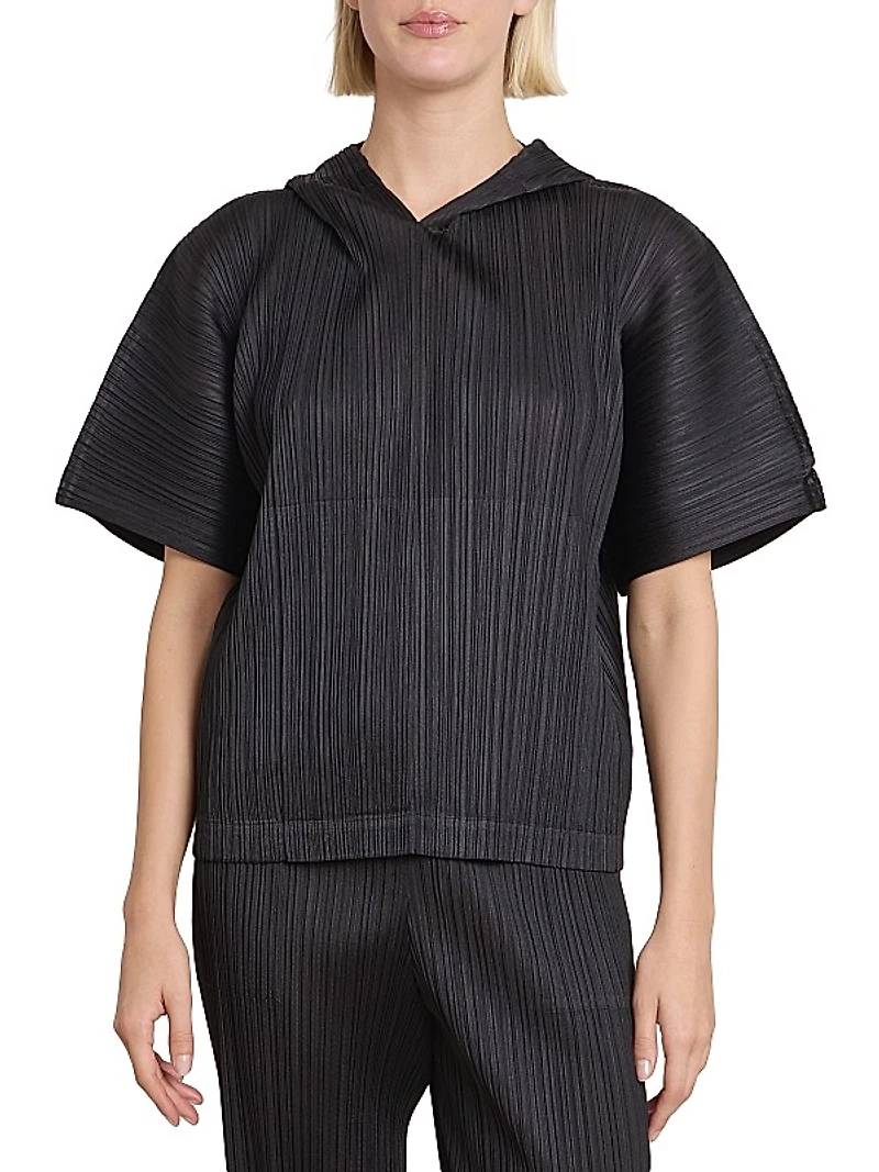 Monthly Colors: August Pleated Hoodie