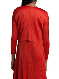 Monthly Colors: July Plissé Cardigan