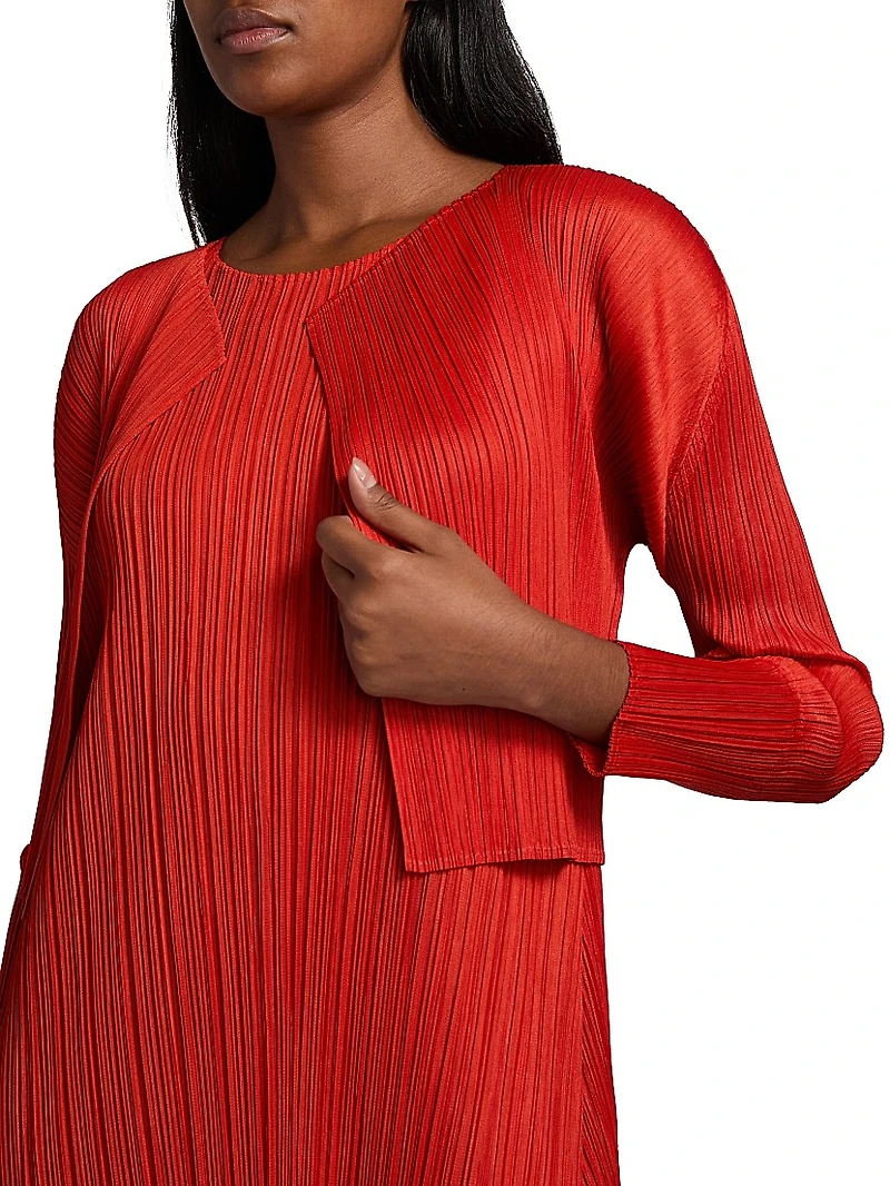 Monthly Colors: July Plissé Cardigan