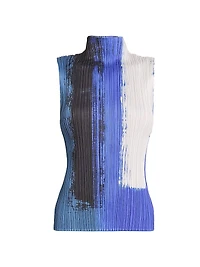 Jump Pleated Colorblocked Top