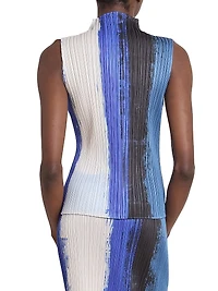 Jump Pleated Colorblocked Top