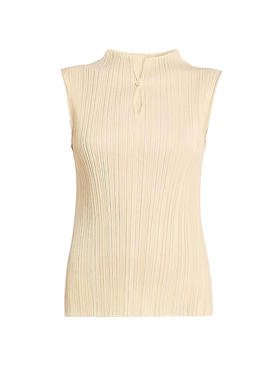 Mellow Pleated Sleeveless Top