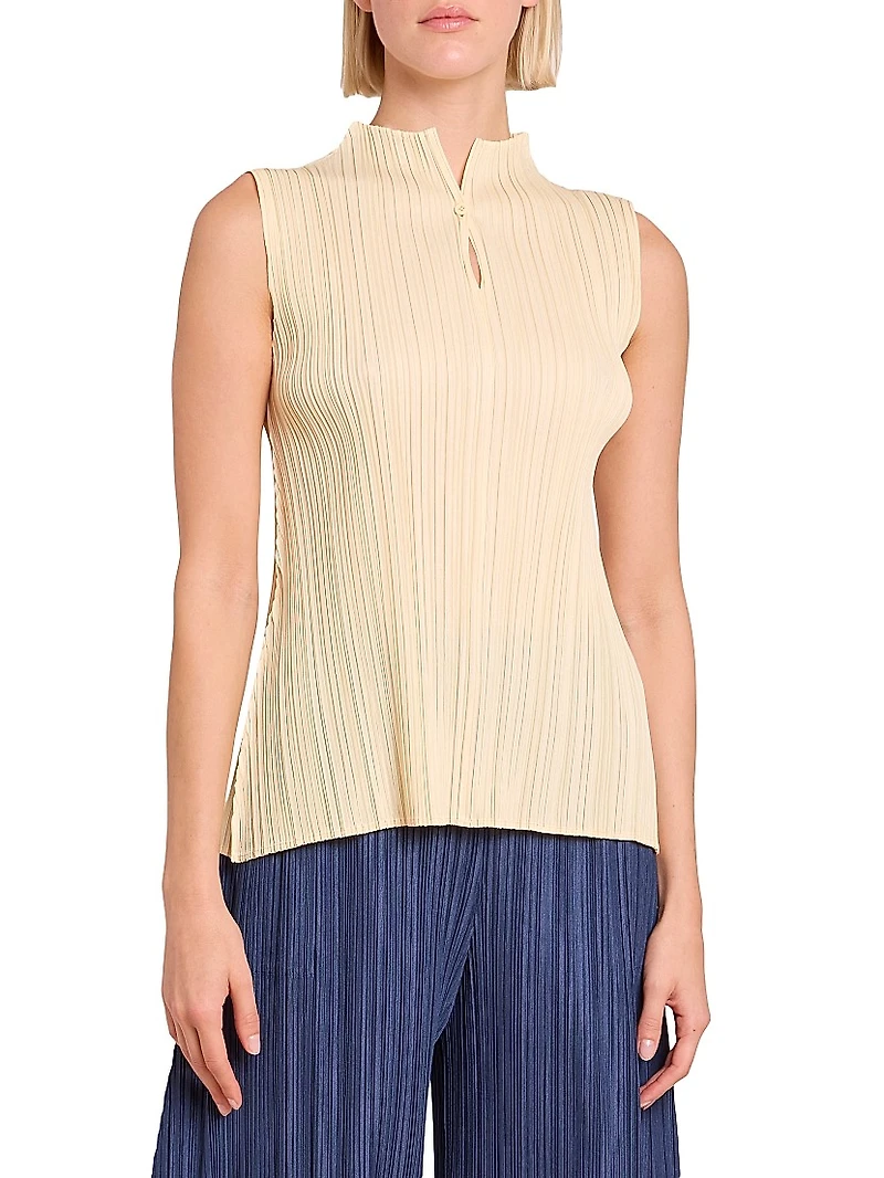 Mellow Pleated Sleeveless Top