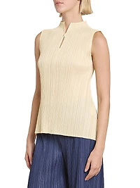 Mellow Pleated Sleeveless Top
