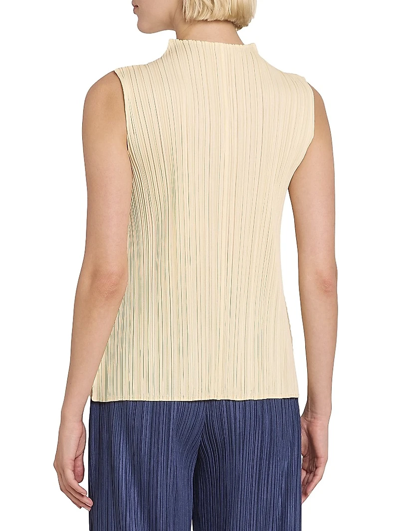 Mellow Pleated Sleeveless Top