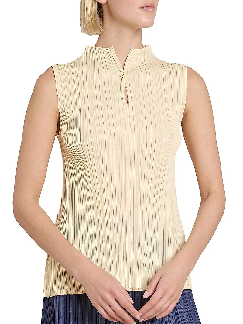 Mellow Pleated Sleeveless Top