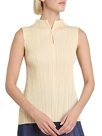 Mellow Pleated Sleeveless Top