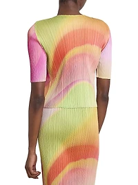 Groove Pleated Ombré Cardigan