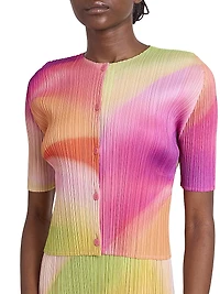 Groove Pleated Ombré Cardigan