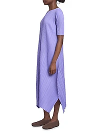 Mellow Pleated Handkerchief Midi-Dress