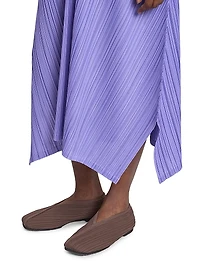 Mellow Pleated Handkerchief Midi-Dress