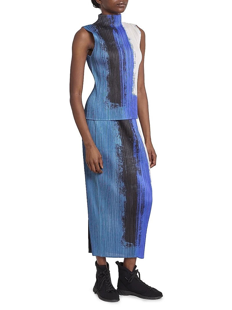 Jump Colorblocked Midi-Skirt