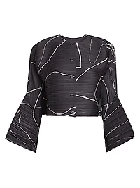 Pause Pleated Crop Cardigan