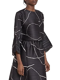 Pause Pleated Crop Cardigan