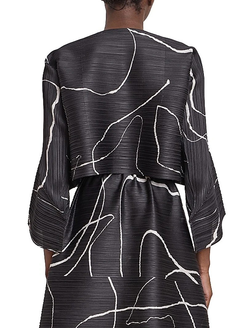 Pause Pleated Crop Cardigan