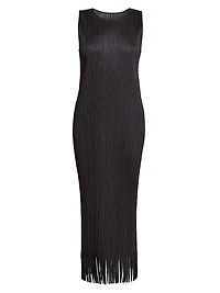 Wave Pleated Midi-Dress