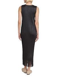Wave Pleated Midi-Dress