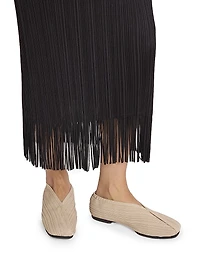 Wave Pleated Midi-Dress