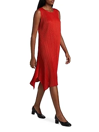 Monthly Colors: July Plissé Knee-Length Dress