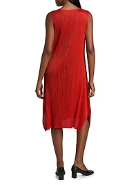 Monthly Colors: July Plissé Knee-Length Dress