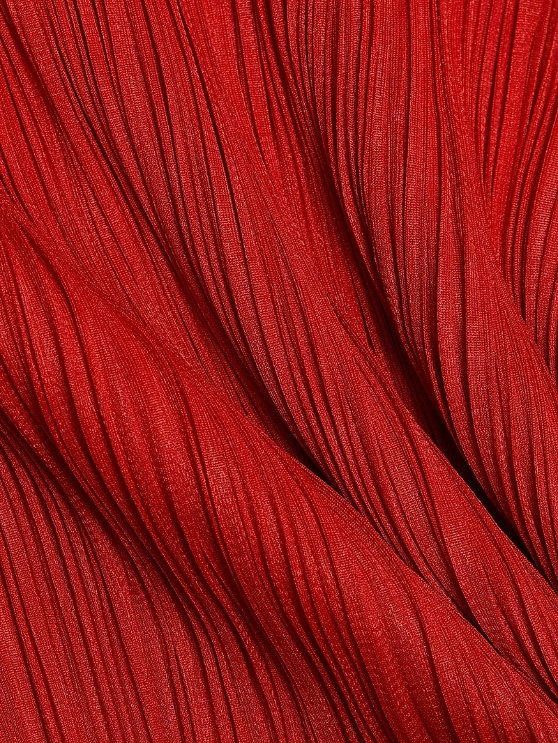 Monthly Colors: July Plissé Knee-Length Dress