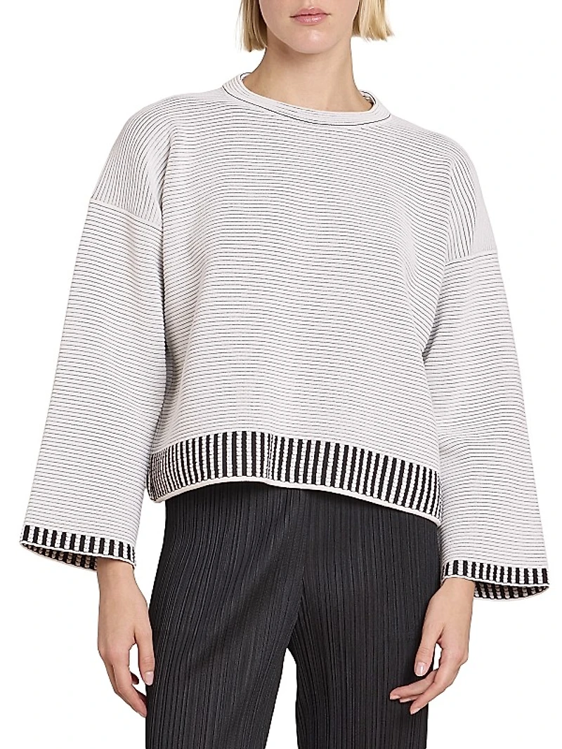 Tempo Knit Drop-Shoulder Top