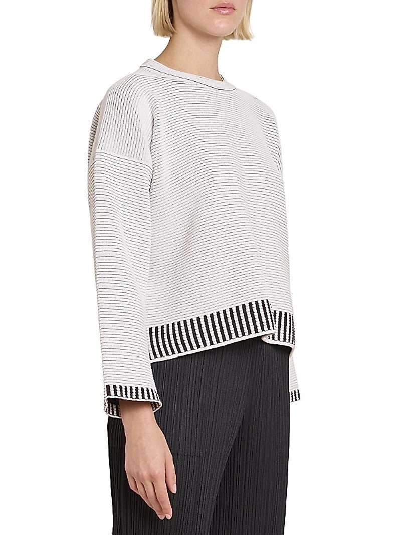 Tempo Knit Drop-Shoulder Top