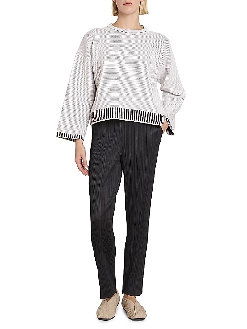 Tempo Knit Drop-Shoulder Top