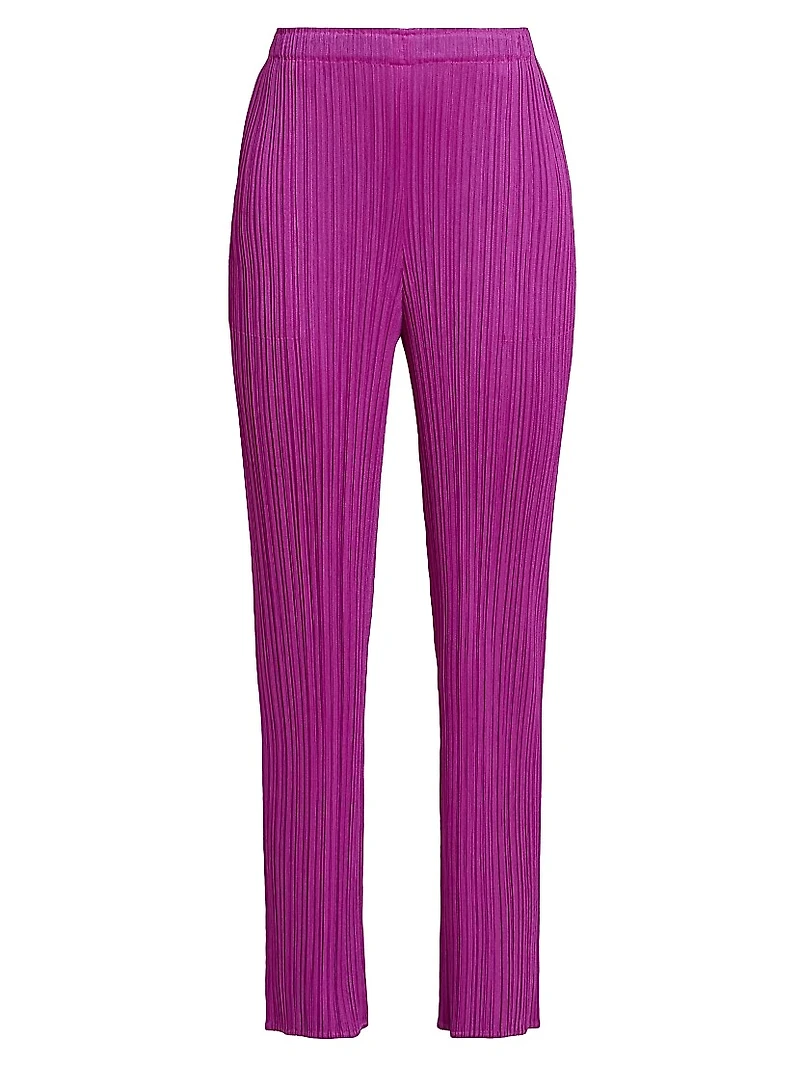 Monthly Colors: September Pleated Straight-Leg Pants