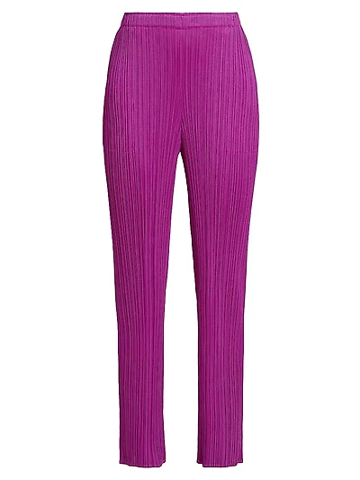 Monthly Colors: September Pleated Straight-Leg Pants