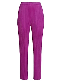 Monthly Colors: September Pleated Straight-Leg Pants
