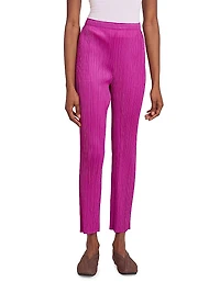 Monthly Colors: September Pleated Straight-Leg Pants