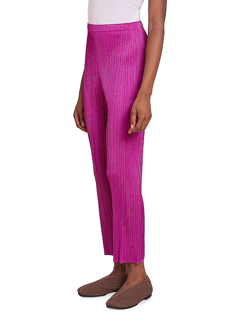Monthly Colors: September Pleated Straight-Leg Pants