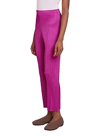 Monthly Colors: September Pleated Straight-Leg Pants