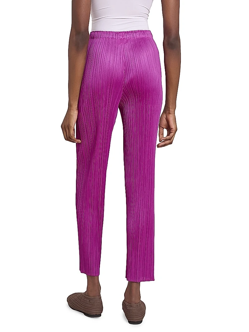 Monthly Colors: September Pleated Straight-Leg Pants